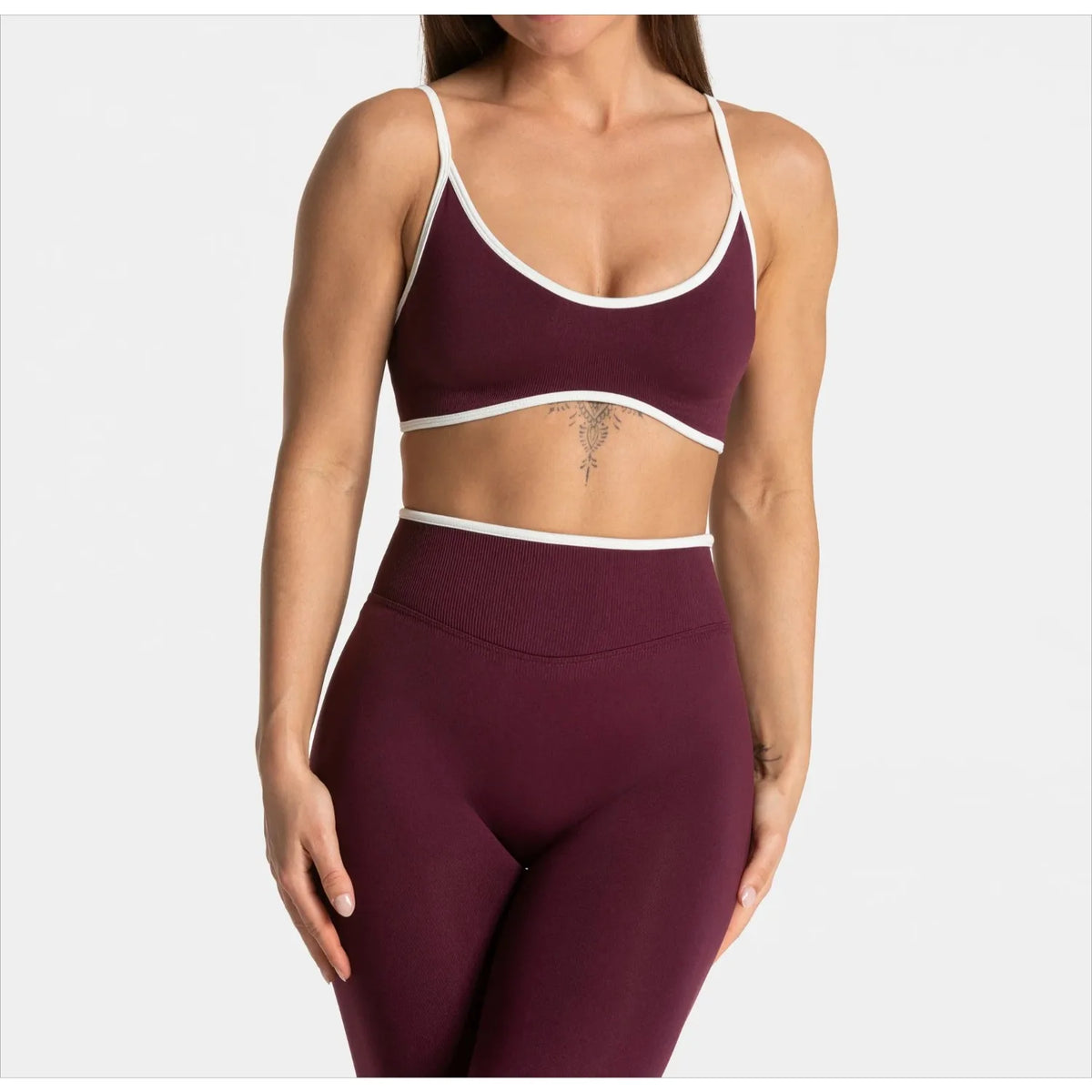 Damen-Sommer-Sport-BH, rückenfrei, gestrickt und gepolstert für Yoga und Fitness