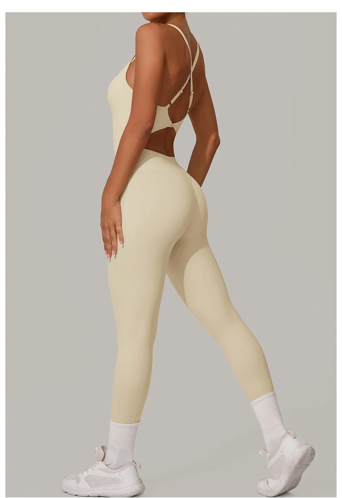 Body Flow – Women's Sculpting Backless Yoga Jumpsuit