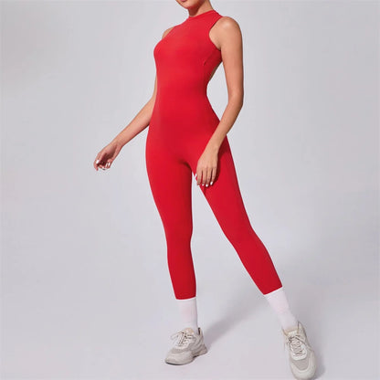 Combinaison Yoga Femme 1 Pièce, Dos en V, Fitness & Training