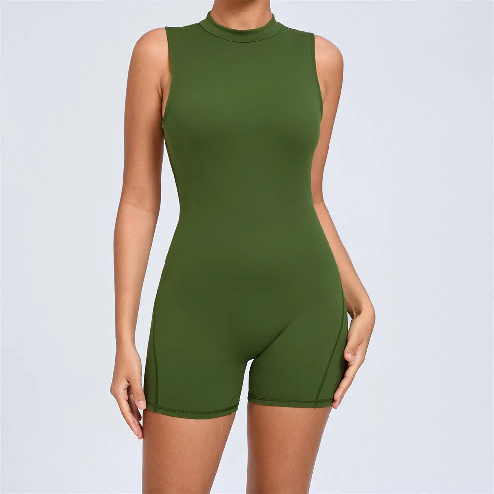 Combinaison Yoga Femme 1 Pièce, Dos en V, Fitness & Training