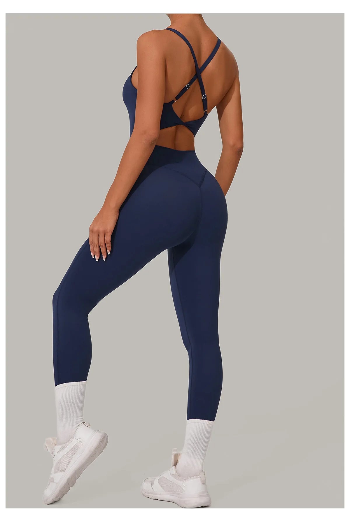 Body Flow – Women's Sculpting Backless Yoga Jumpsuit