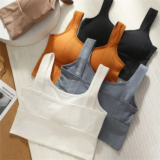 Soutien-Gorge de Sport Femme Respirant, Sans Armature, Confort & Maintien