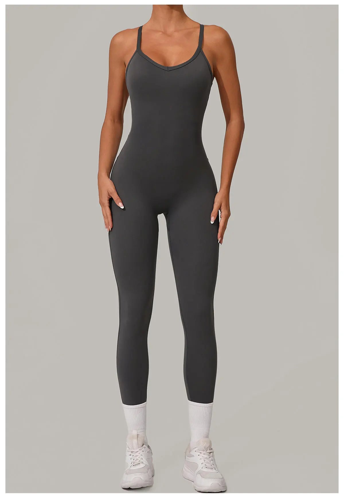 Body Flow – Women's Sculpting Backless Yoga Jumpsuit