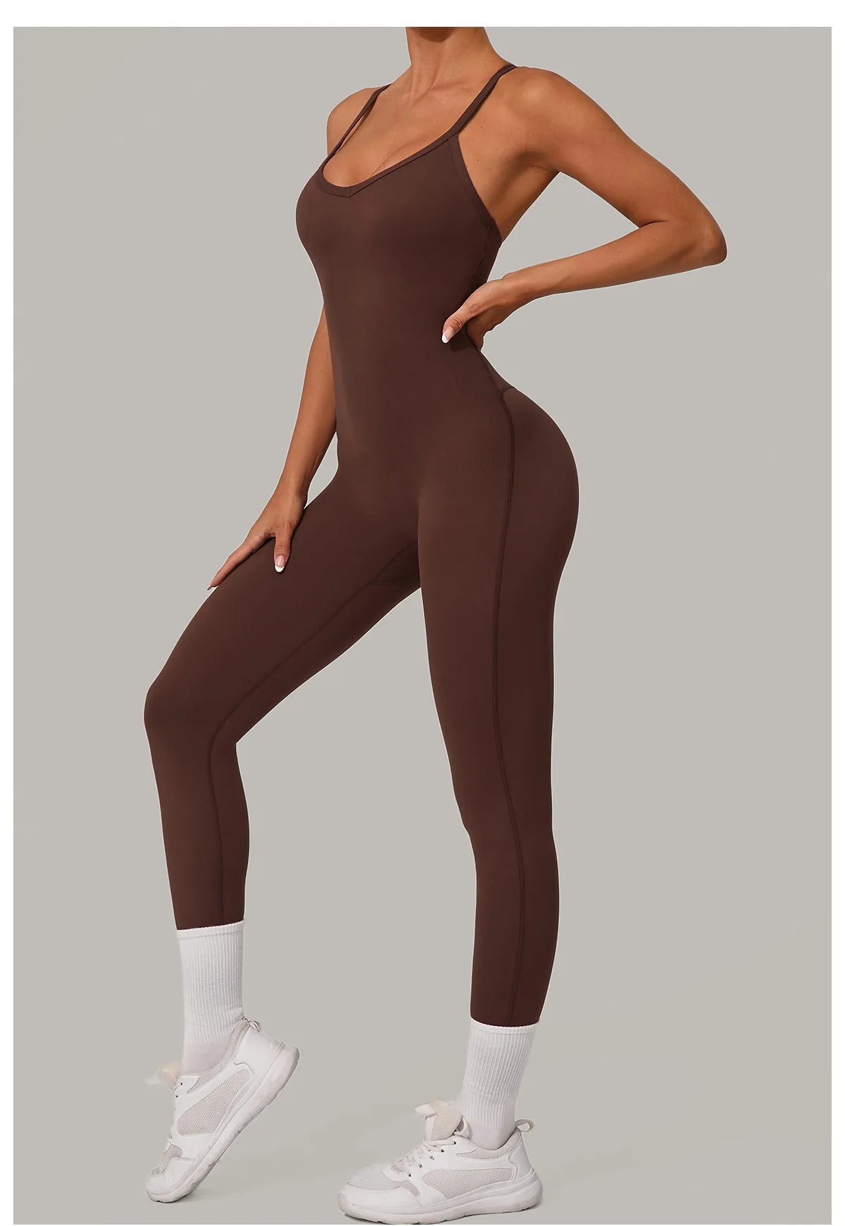 Body Flow – Women's Sculpting Backless Yoga Jumpsuit