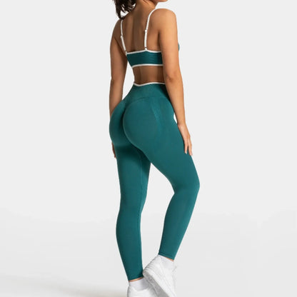 Damen-Sommer-Sport-BH, rückenfrei, gestrickt und gepolstert für Yoga und Fitness