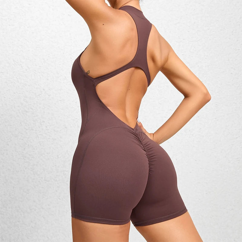 Combinaison Courte Femme 1 Pièce, Survêtement Yoga & Training Outdoo