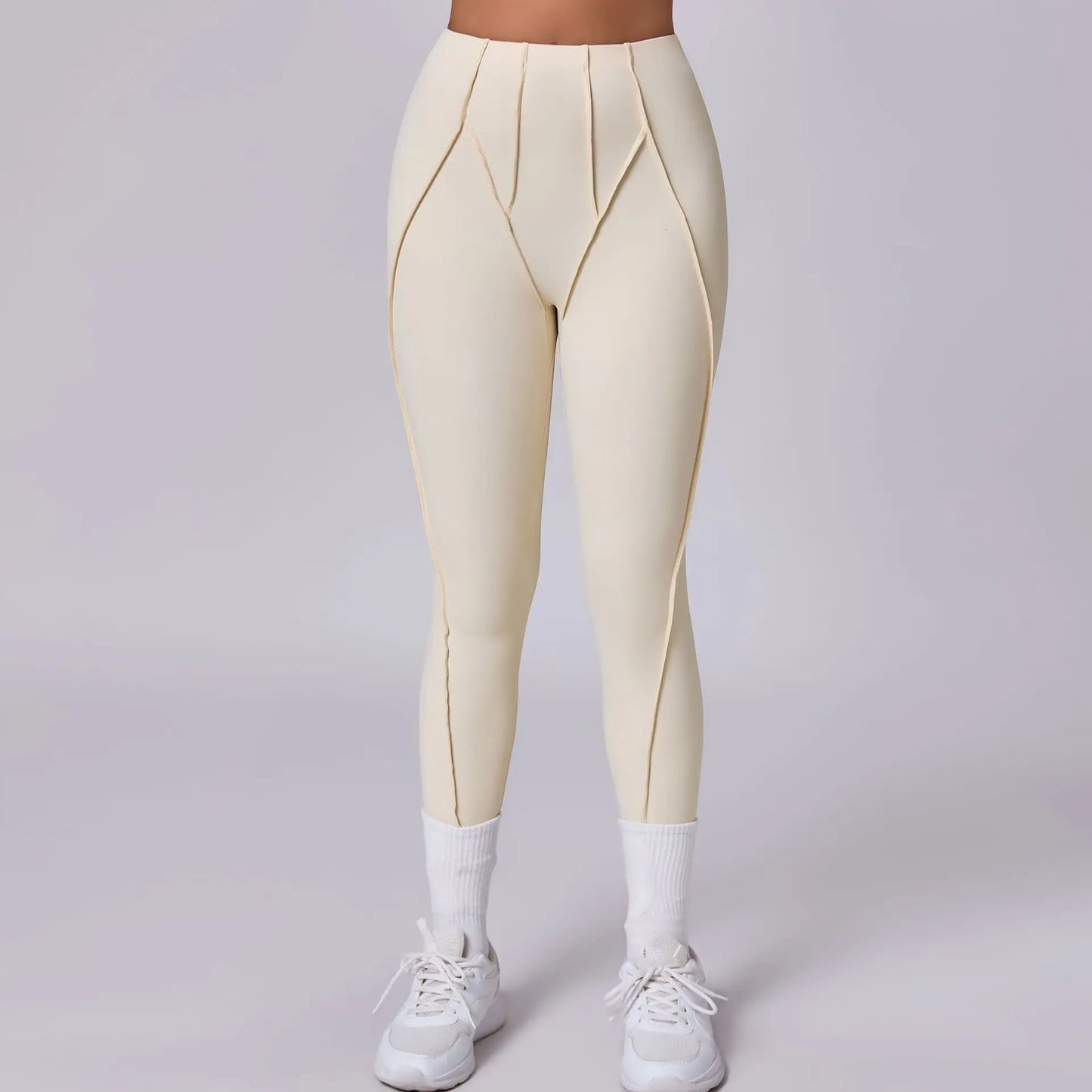 2-teiliges Yoga-Set für Damen, Push-up-Leggings und langärmeliger Sport-BH, Fitness und Training
