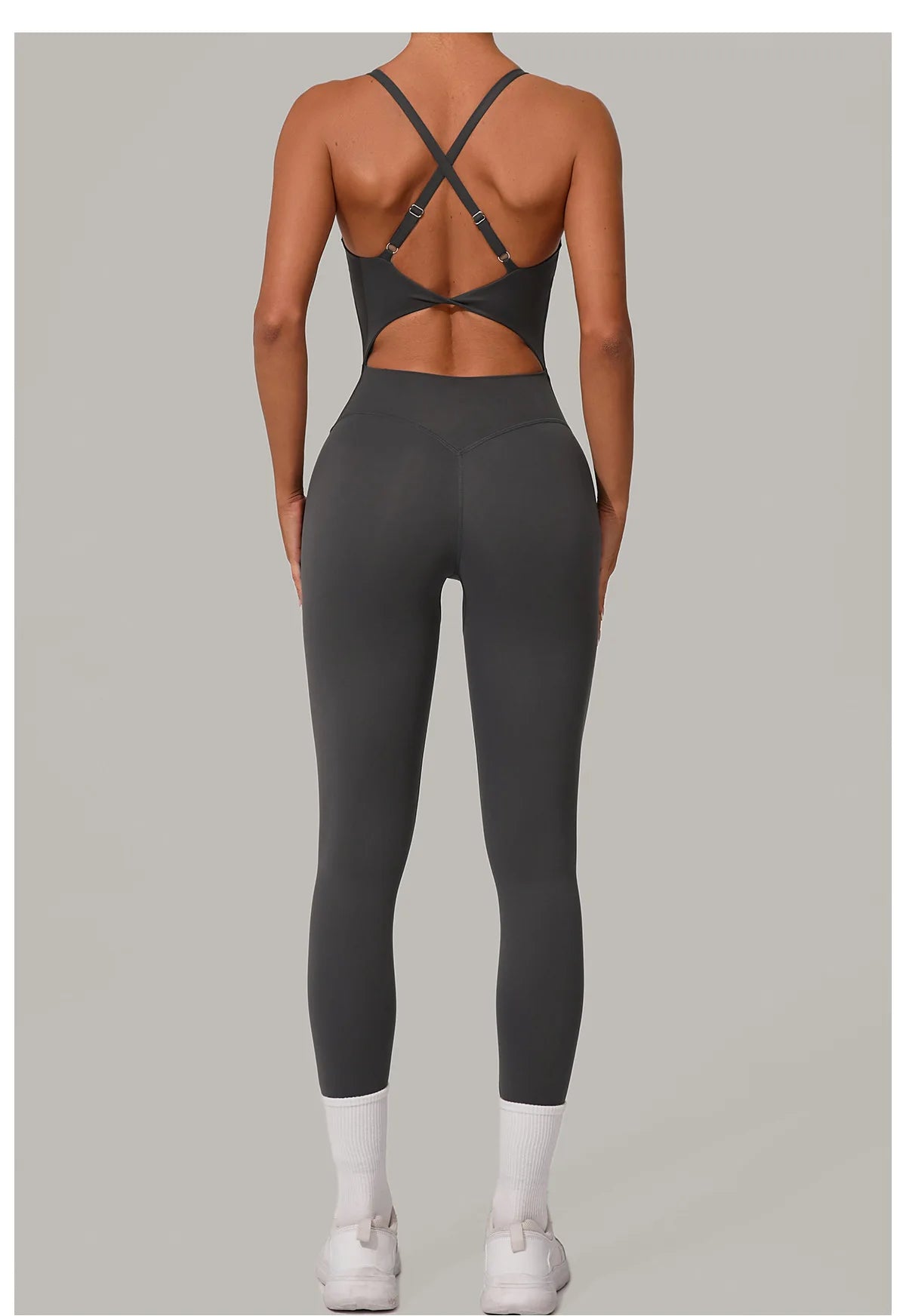 Body Flow – Women's Sculpting Backless Yoga Jumpsuit