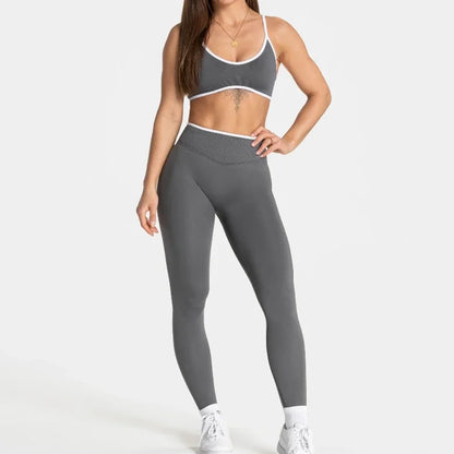 Damen-Sommer-Sport-BH, rückenfrei, gestrickt und gepolstert für Yoga und Fitness