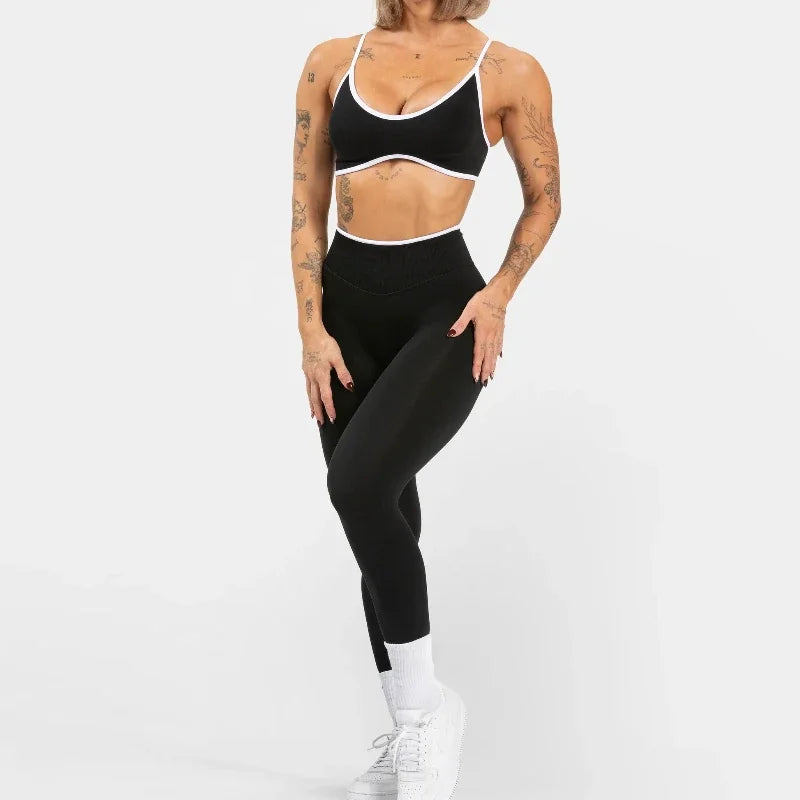 Damen-Sommer-Sport-BH, rückenfrei, gestrickt und gepolstert für Yoga und Fitness