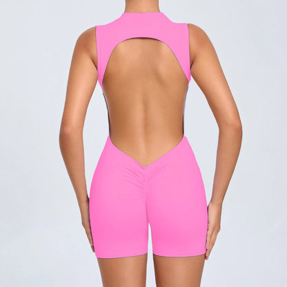 Combinaison Yoga Femme 1 Pièce, Dos en V, Fitness & Training