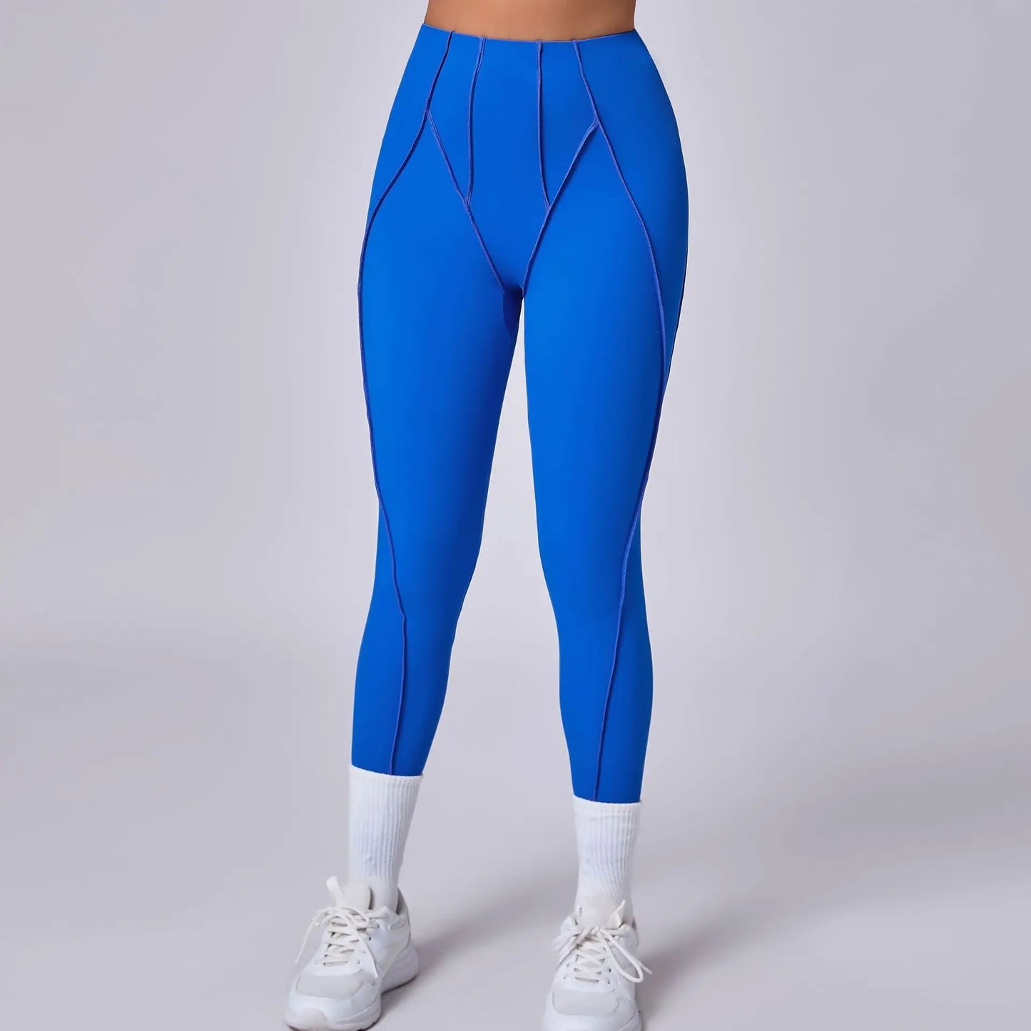 2-teiliges Yoga-Set für Damen, Push-up-Leggings und langärmeliger Sport-BH, Fitness und Training