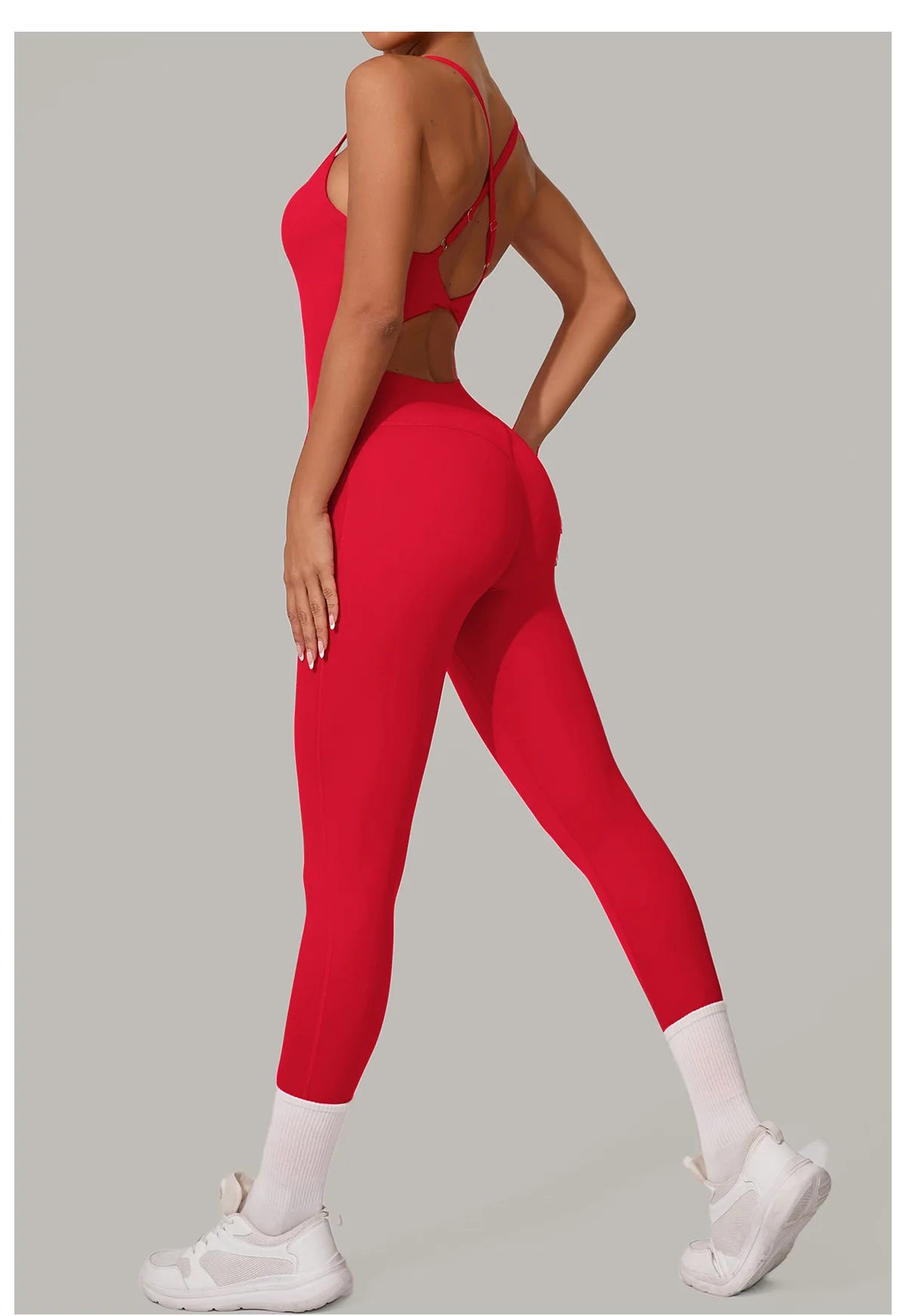 Body Flow – Women's Sculpting Backless Yoga Jumpsuit