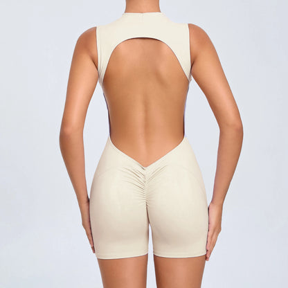 Combinaison Yoga Femme 1 Pièce, Dos en V, Fitness & Training