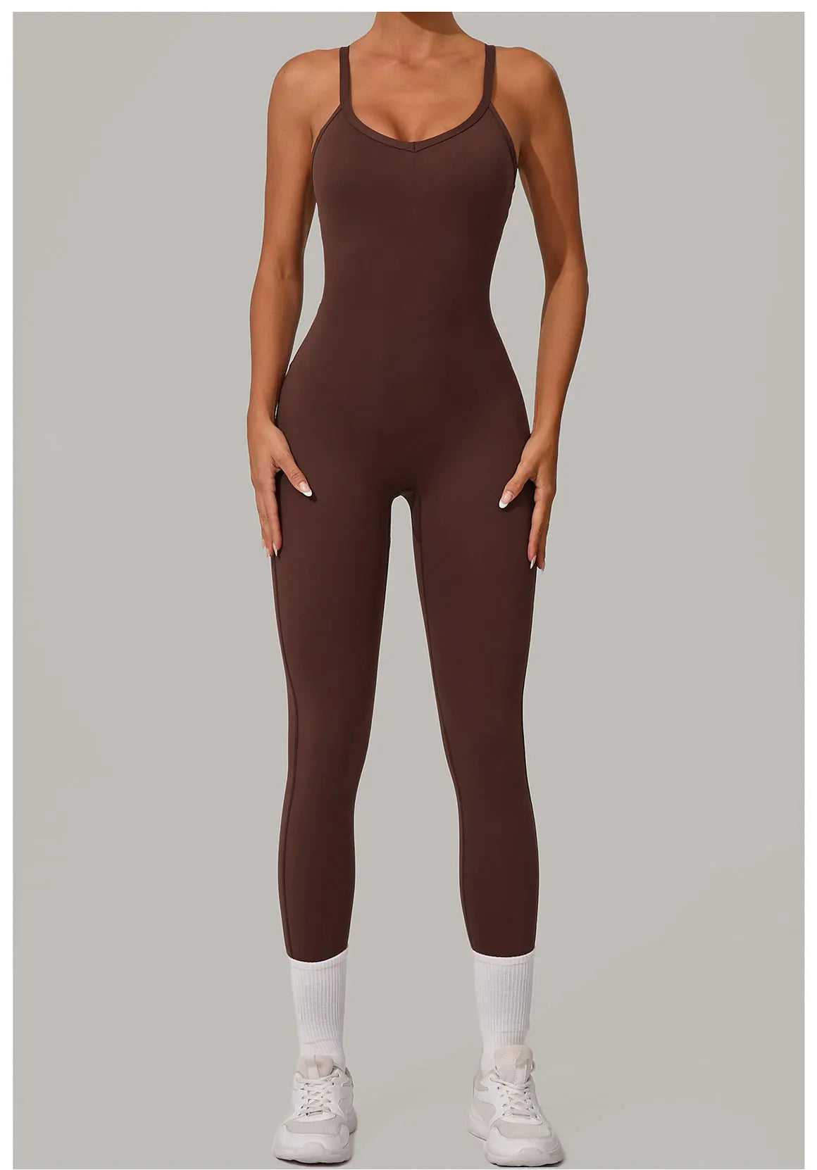 Body Flow – Women's Sculpting Backless Yoga Jumpsuit