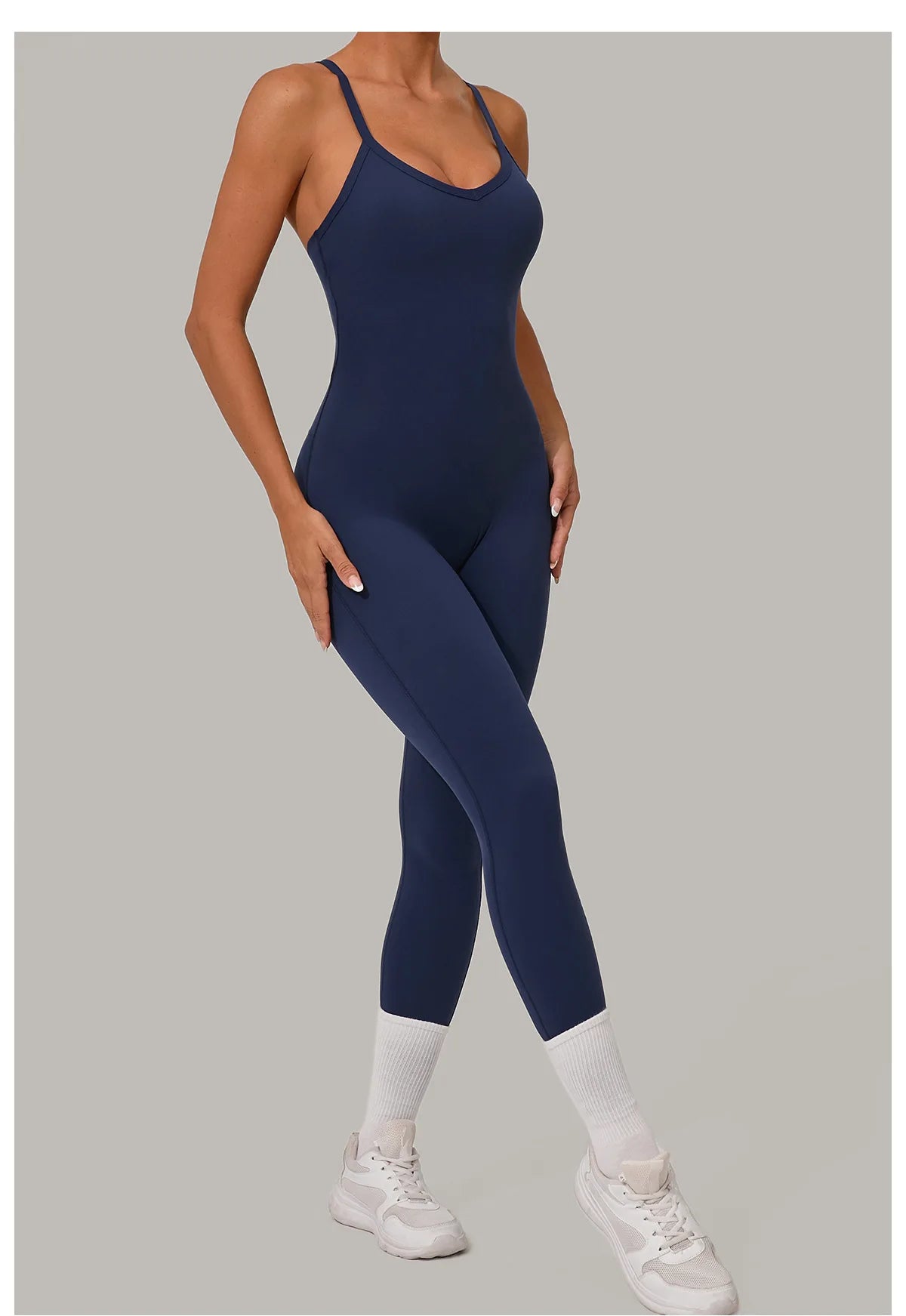 Body Flow – Women's Sculpting Backless Yoga Jumpsuit