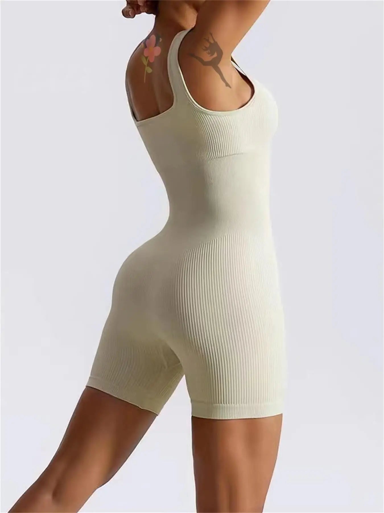 Survêtement Court Femme 1 Pièce, Yoga & Training Extensible