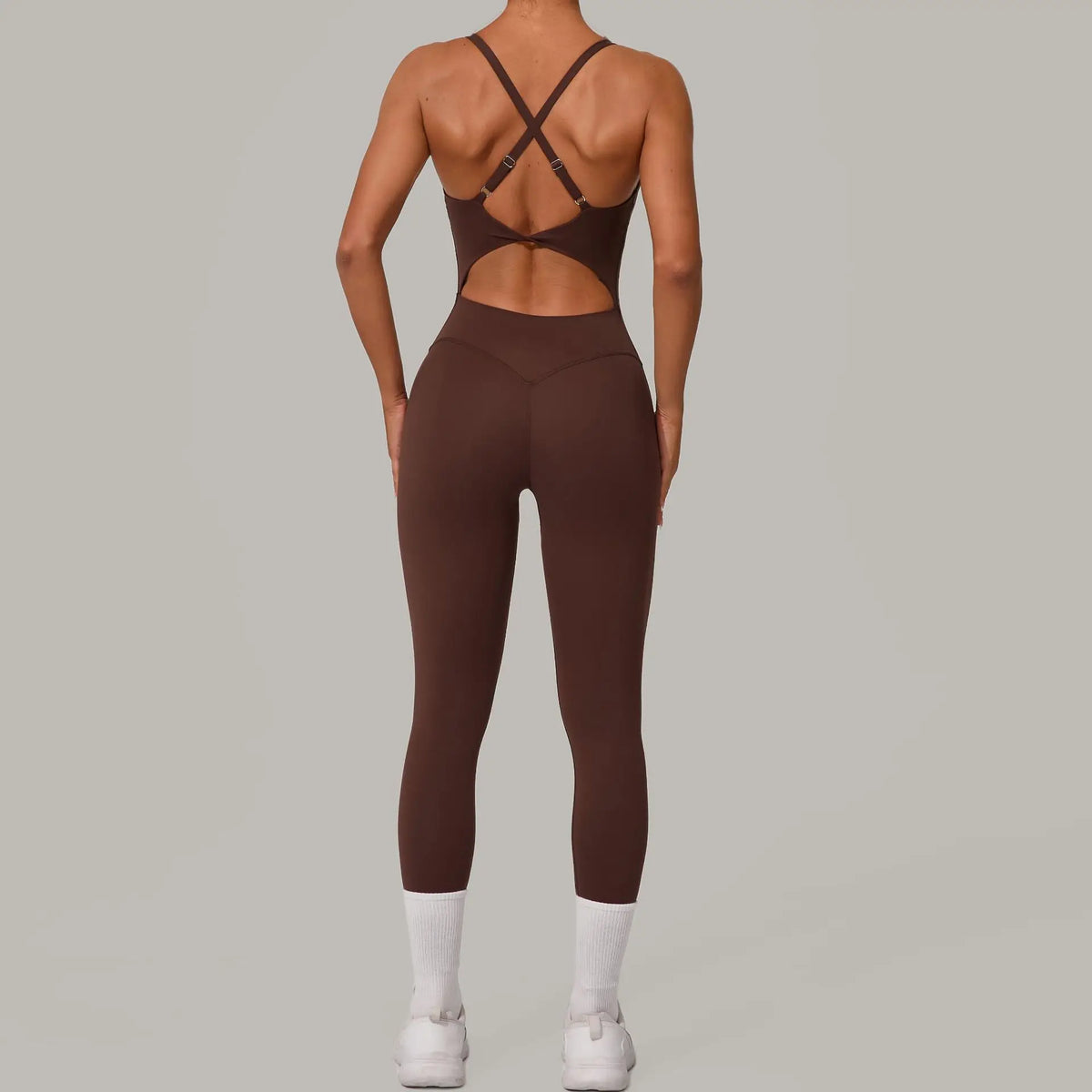 Body Flow – Women's Sculpting Backless Yoga Jumpsuit